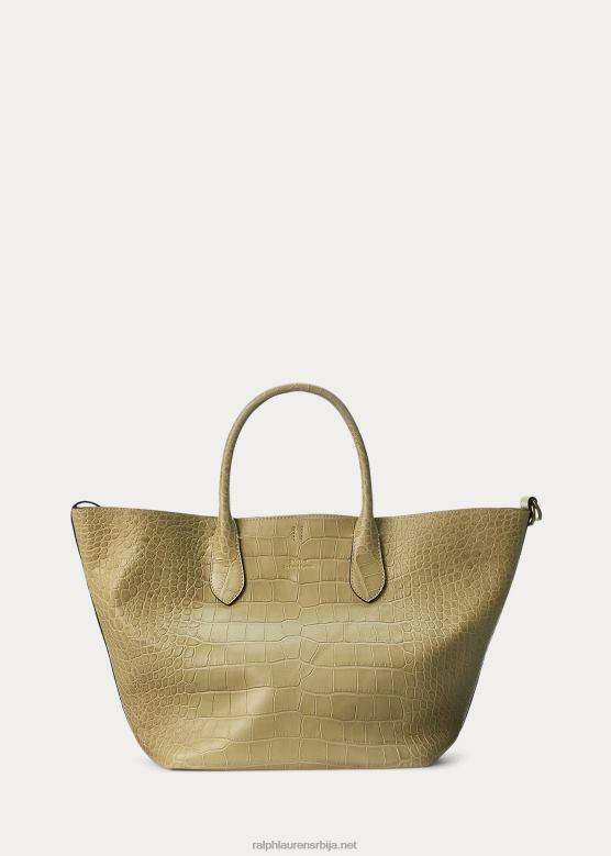 Жене Ralph Lauren торба средње величине са рељефним крокодилатом V2V445213 песак