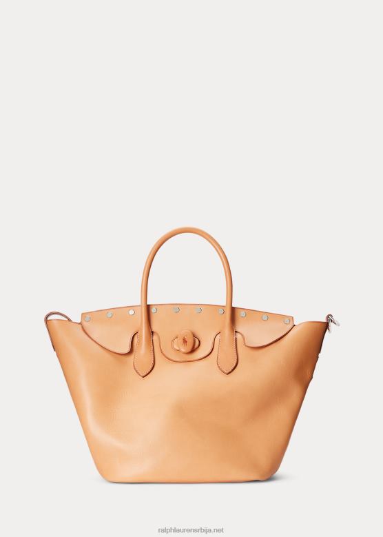 Жене Ralph Lauren торба вацхетта средње величине са шипцима V2V445215 природним