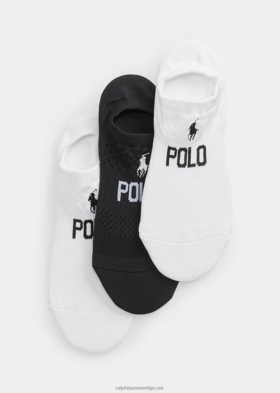 Жене Ralph Lauren лого мрежасте чарапе 3ком V2V445510 бело црно