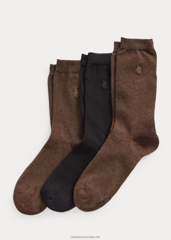 Жене Ralph Lauren чарапе за посаду 3 ком V2V445518 браон