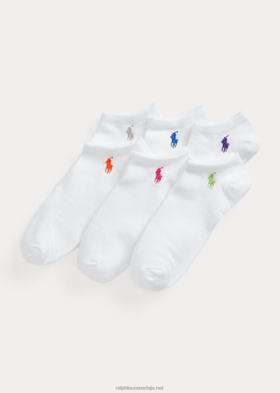 Жене Ralph Lauren класичне чарапе за глежањ 6 ком V2V445489 бео