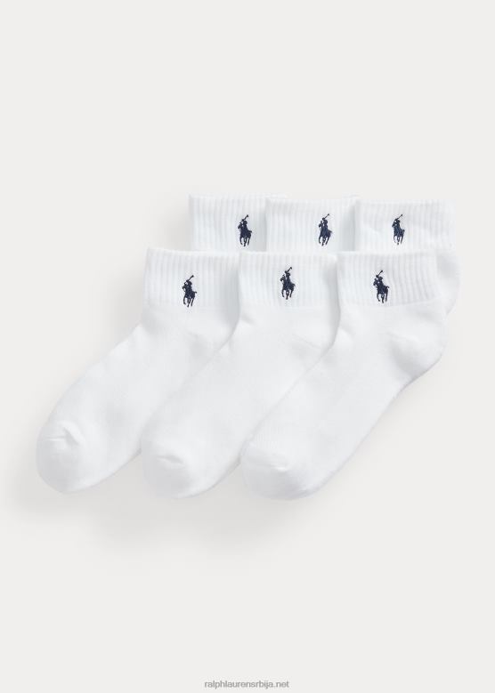 Жене Ralph Lauren мекане чарапе четврт-црев 6 ком V2V445492 бео