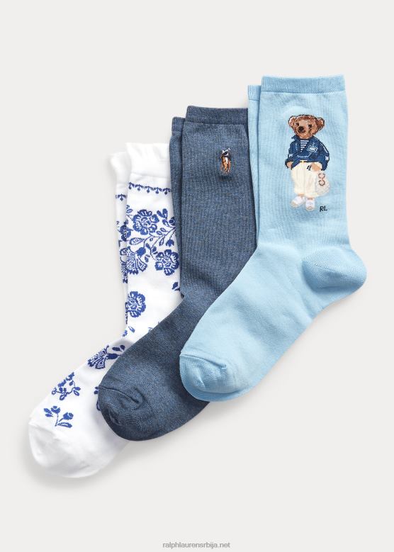 Жене Ralph Lauren поклон кутија за чарапе поло медведа V2V445515 пакет различитих боја