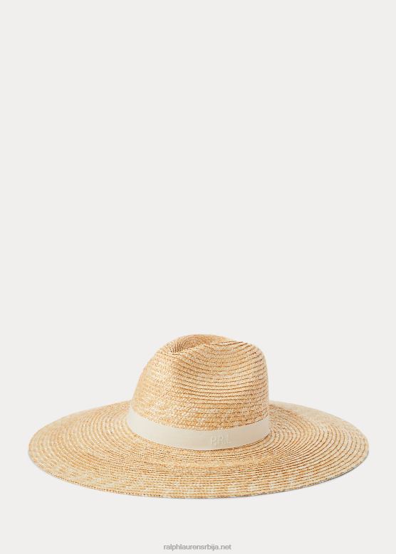 Жене Ralph Lauren сламнати шешир за сунце са везеним логотипом V2V445550 природним