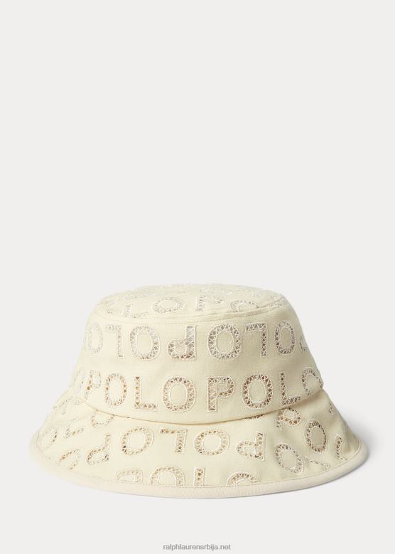 Жене Ralph Lauren капа са ушицом са извезеним логотипом V2V449734 крем