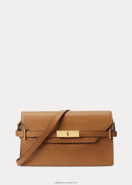 Жене Ralph Lauren поло ид кожна цроссбоди квачила V2V445183 тан