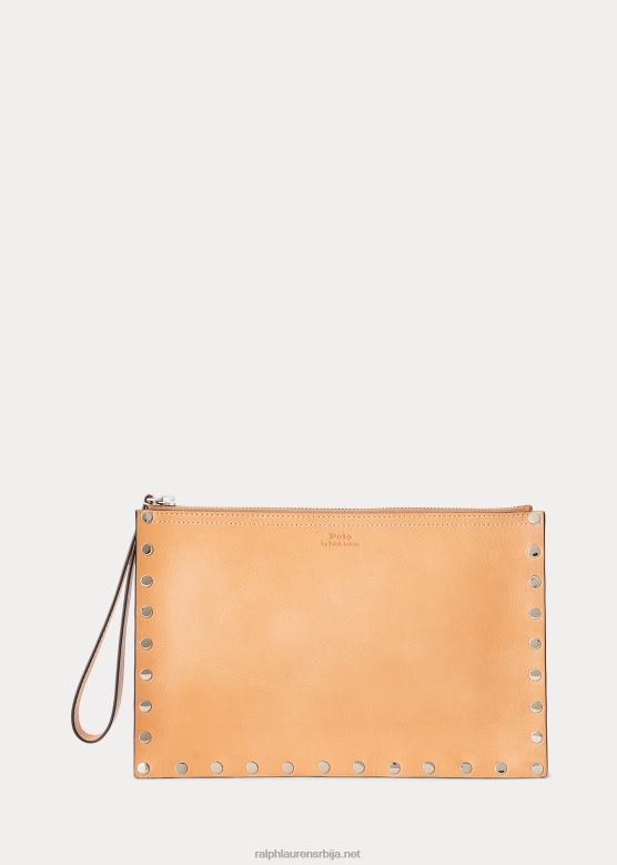 Жене Ralph Lauren квачило за коверте вацхетта са чавлима V2V445237 природним