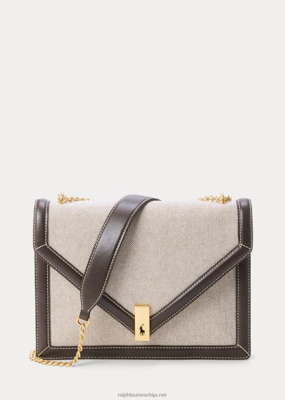 Жене Ralph Lauren поло ид платнена коверта ланчана торба V2V445167 природни/дуван