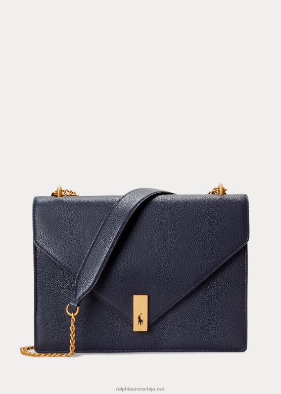 Жене Ralph Lauren поло ид кожна торба са ланчићем V2V445169 поноћна морнарица