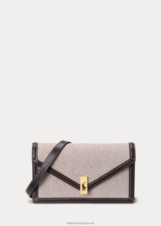 Жене Ralph Lauren новчаник и торба од платненог ланца поло ид V2V445178 природни/дуван