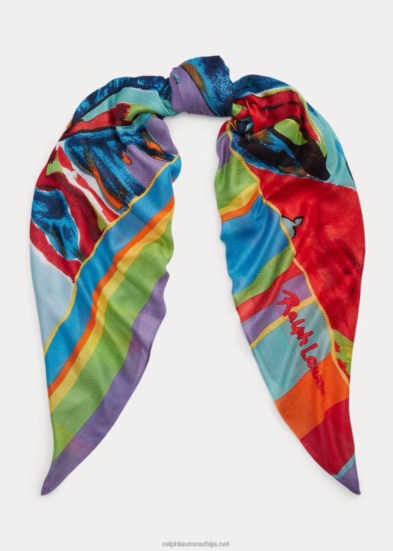 Жене Ralph Lauren шал од мешавине вуне са мотивом једрилице V2V445555 црвени мулти