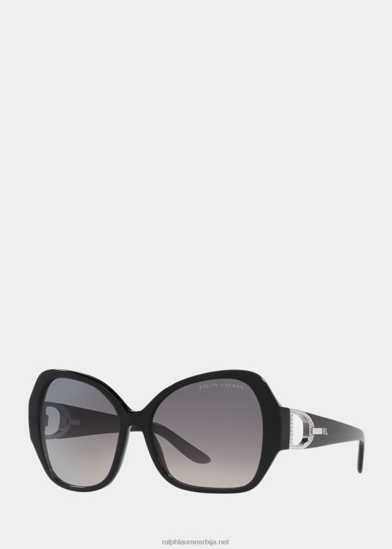 Жене Ralph Lauren стремен паве сунчане наочаре V2V445581 сјајна црна