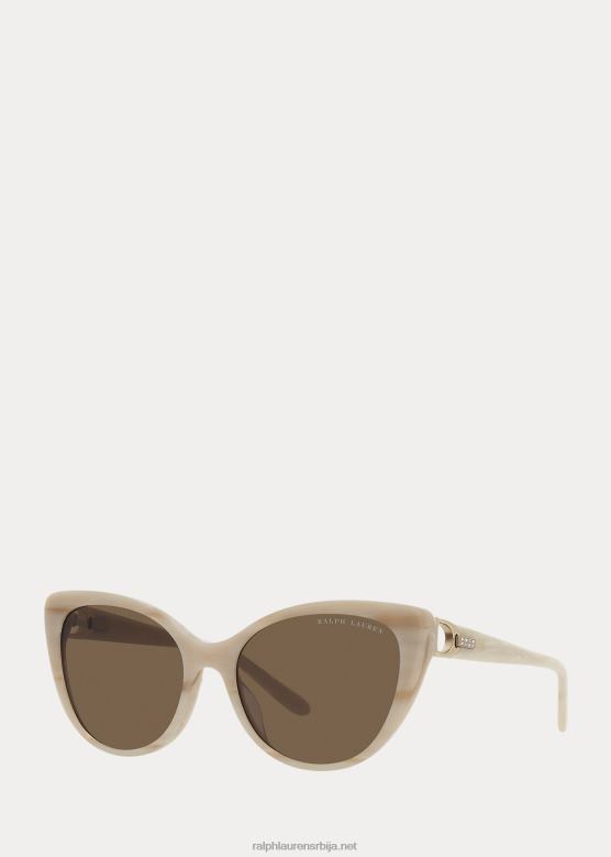 Жене Ralph Lauren стремен келли сунчане наочаре V2V445605 крем рог