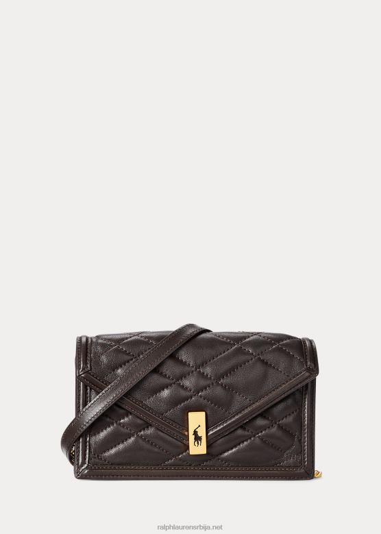 Жене Ralph Lauren новчаник и торба са ланчићем од прошивених поло ид V2V445175 дуван