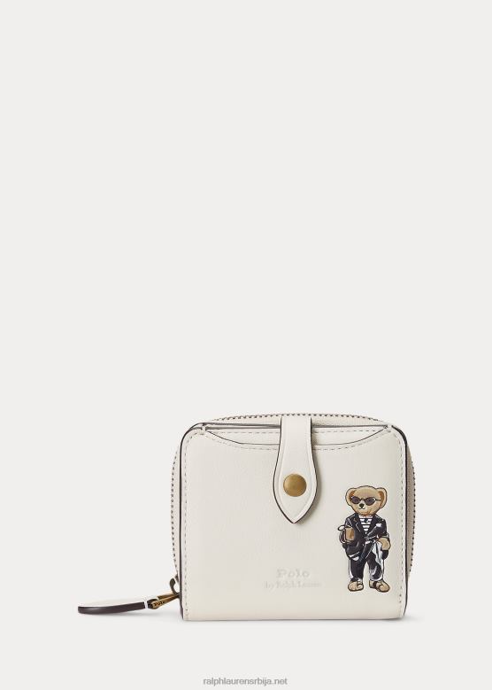 Жене Ralph Lauren компактни новчаник поло медведа V2V449733 крем