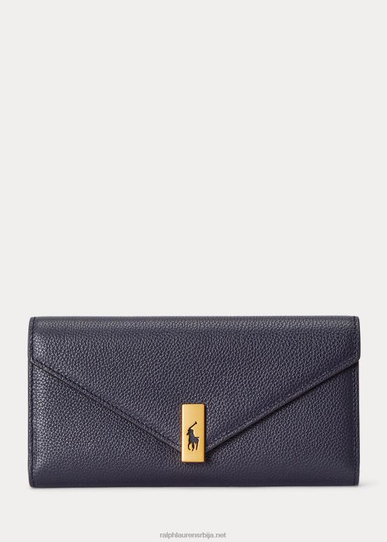 Жене Ralph Lauren поло ид кожни новчаник V2V449746 поноћна морнарица