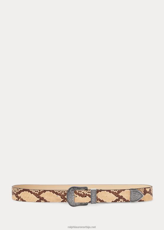 Жене Ralph Lauren појас од вештачке змијске коже V2V444922 пергамент