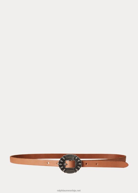 Жене Ralph Lauren танак појас од телеће коже V2V445464 природним