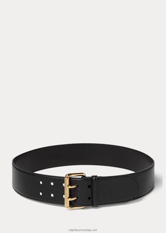 Жене Ralph Lauren двокраки појас од телеће коже V2V445589 црн