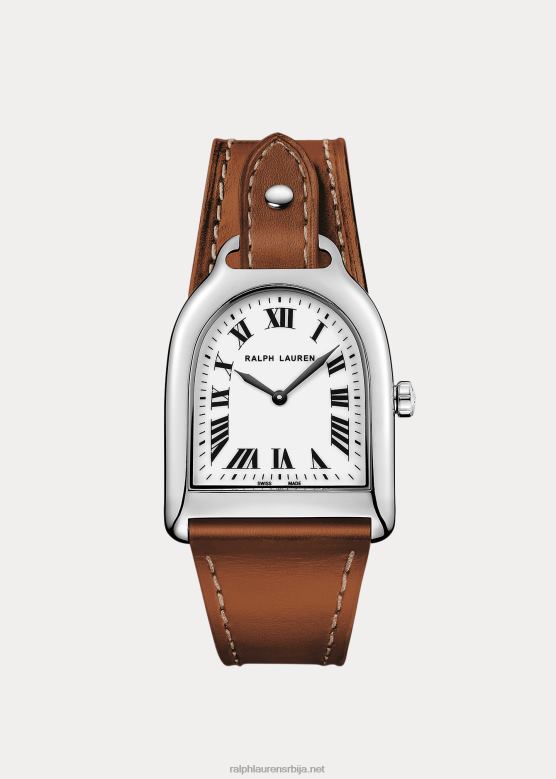 Жене Ralph Lauren мали челик V2V442844 бели бројчаник