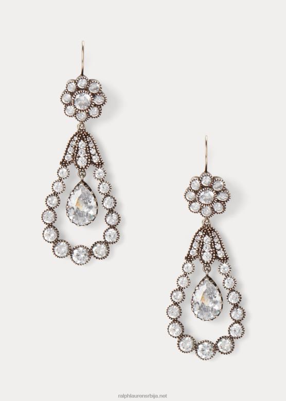 Жене Ralph Lauren минђуше са кристалом сузе V2V445608 сребро