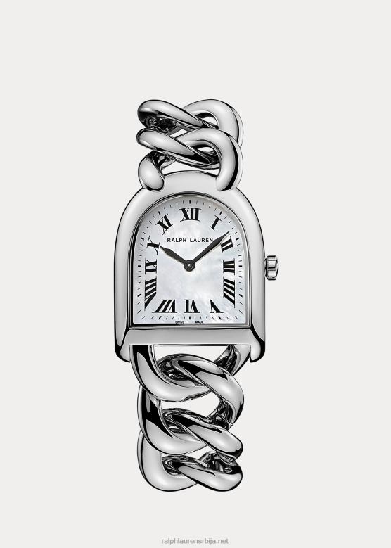 Жене Ralph Lauren петите-линк челични моп бројчаник V2V445618 нерђајући челик