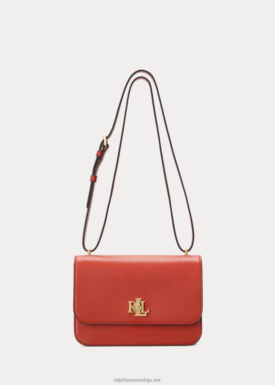 Жене Ralph Lauren кожна торба средње величине V2V445379 црвени сунчани камен