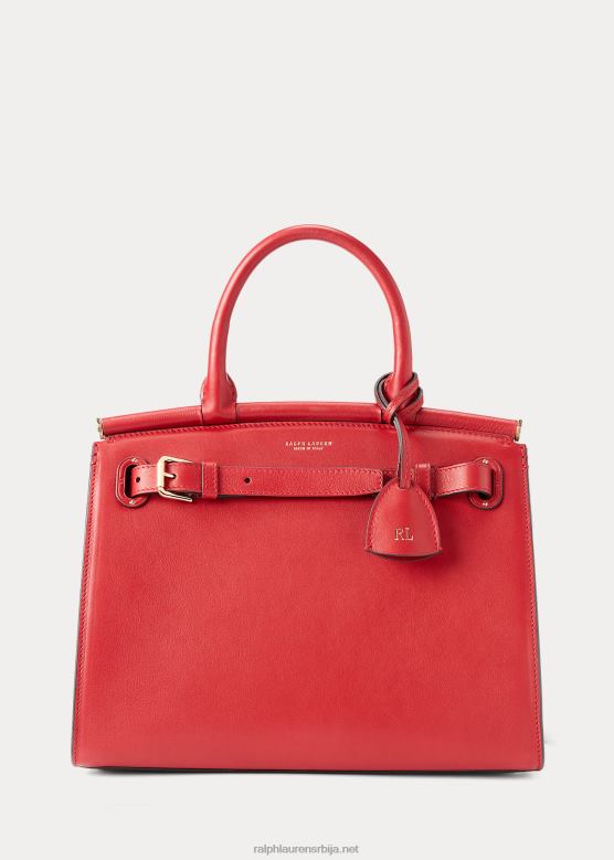 Жене Ralph Lauren торбица од телеће коже средње величине рл50 V2V445294 Бордо