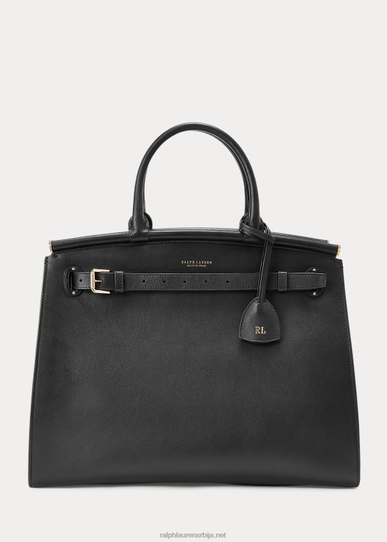 Жене Ralph Lauren велика торба од телеће коже рл50 V2V445302 црн