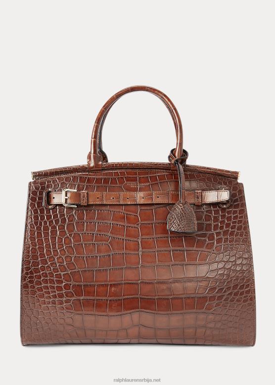 Жене Ralph Lauren алигатор велика ташна рл50 V2V445304 чоколада