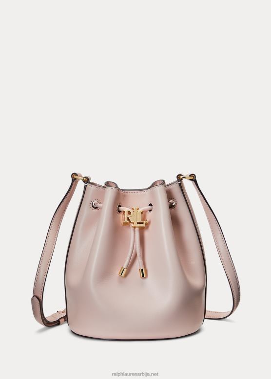Жене Ralph Lauren кожна средња андие торба на везице V2V445347 светло розе