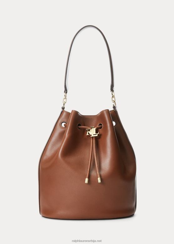 Жене Ralph Lauren кожна велика андие торба на везице V2V445453 тан