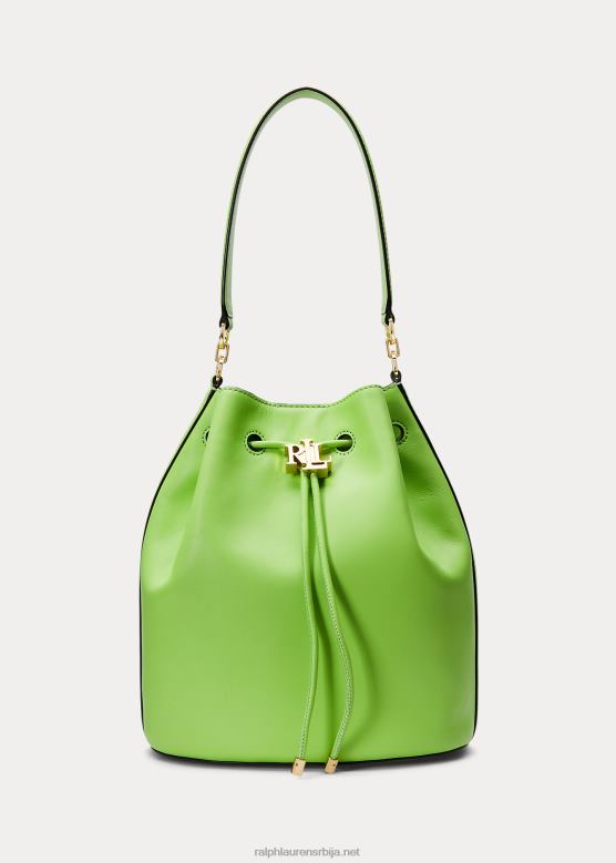Жене Ralph Lauren кожна велика андие торба на везице V2V445455 ривијера зелена