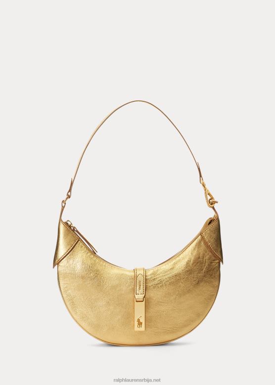 Жене Ralph Lauren поло ид металик мини торба за раме V2V445136 злато