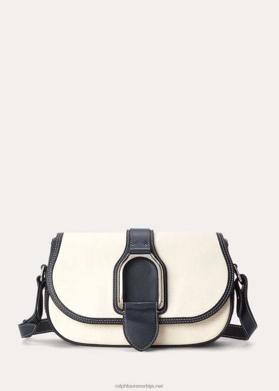 Жене Ralph Lauren Велингтон торба од платна и телеће коже V2V445274 природни/морнарски