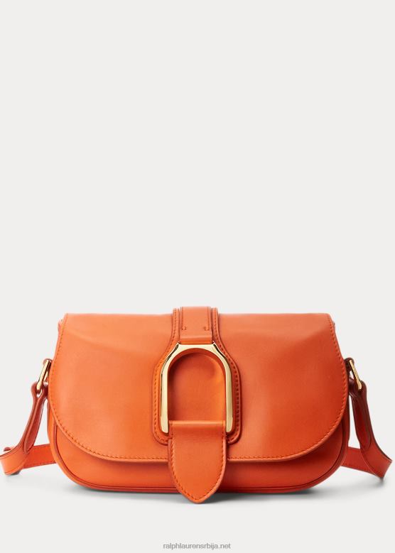 Жене Ralph Lauren Велингтон торба за раме од телеће коже V2V445276 клементина