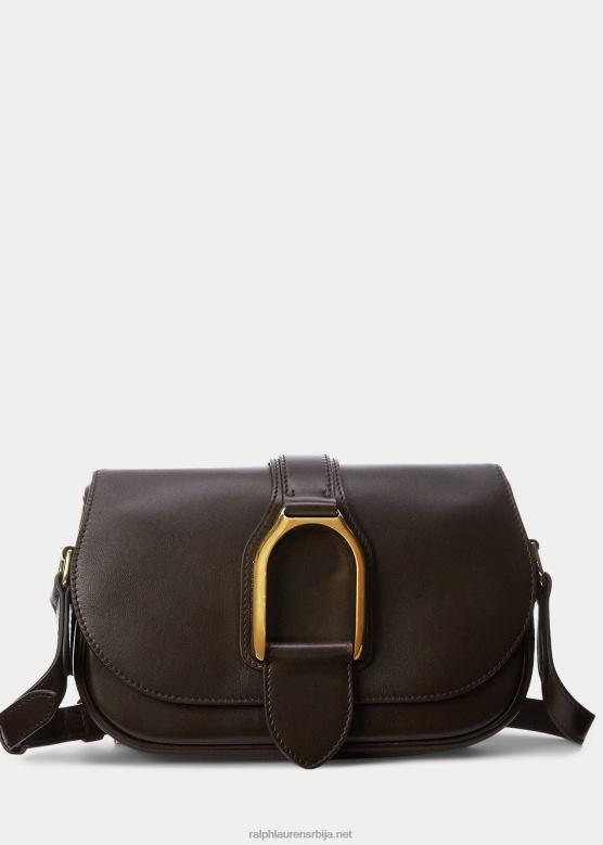 Жене Ralph Lauren Велингтон торба за раме од телеће коже V2V445279 тамно браон