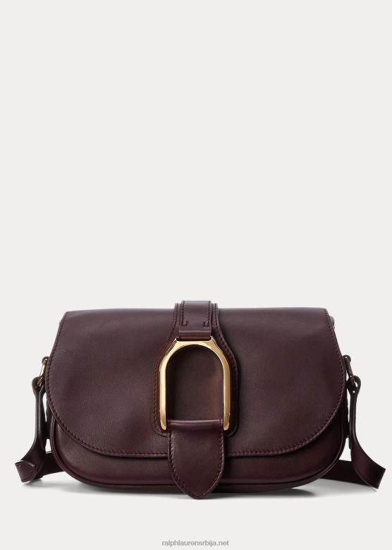Жене Ralph Lauren Велингтон торба за раме од телеће коже V2V445280 бордо