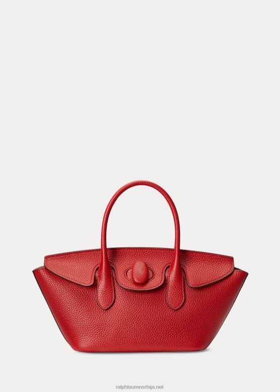 Жене Ralph Lauren торба од шљунчане коже средње величине V2V445226 рубин