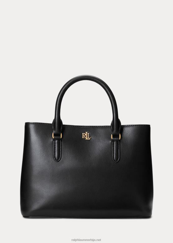 Жене Ralph Lauren кожна мала марци торба V2V445355 црн