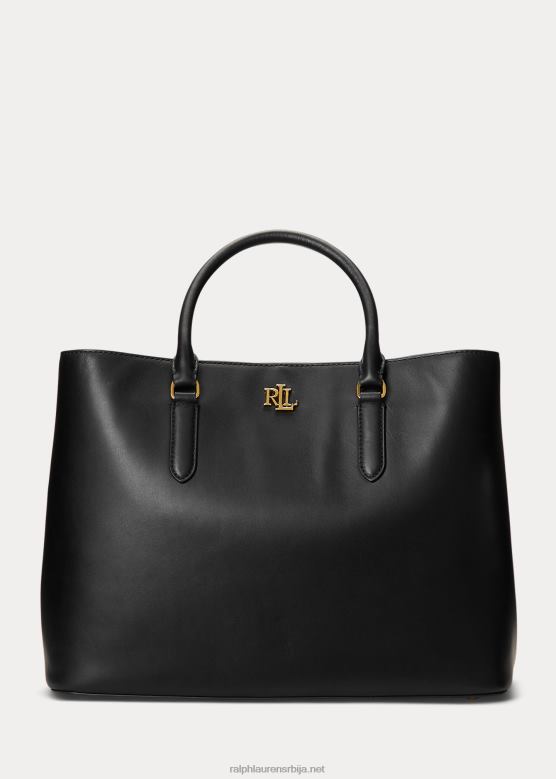 Жене Ralph Lauren кожна велика марци торба V2V445361 црн
