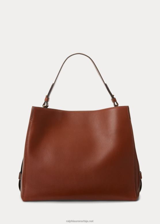 Жене Ralph Lauren кожна средња пејтон торба V2V445409 тан