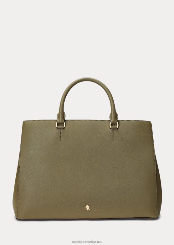 Жене Ralph Lauren велика кожна торба од хане V2V445413 маслинова папрат