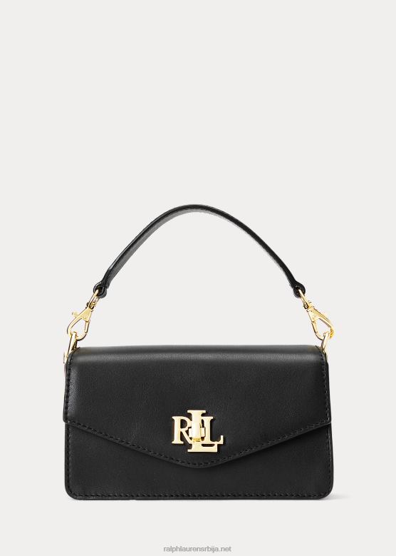 Жене Ralph Lauren кожна мала таилер торба преко боди V2V445161 црн