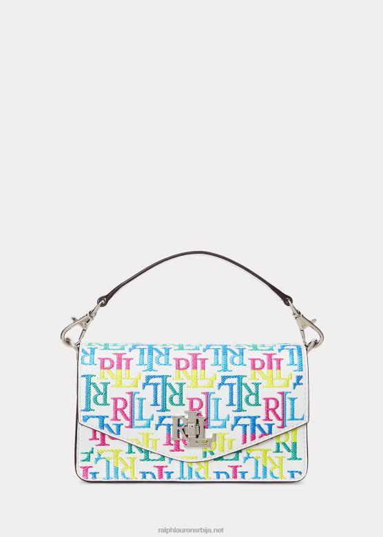 Жене Ralph Lauren кожна мала таилер торба преко боди са логотипом V2V445337 мутли лого/бела