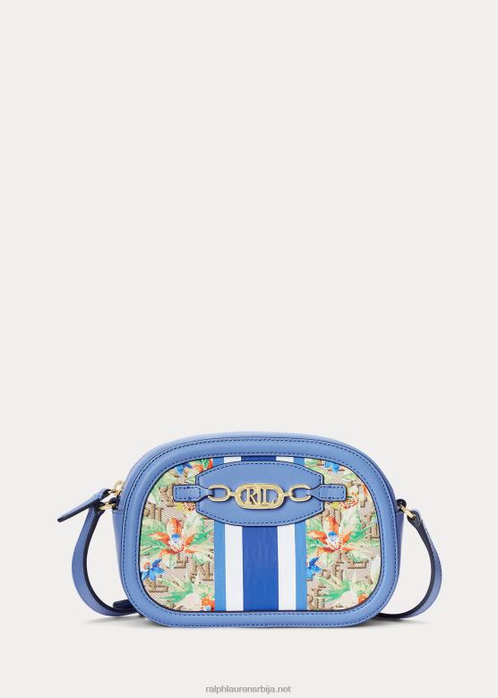 Жене Ralph Lauren торба са монограмом средње величине јординн V2V445440 каки/нова Енглеска плава