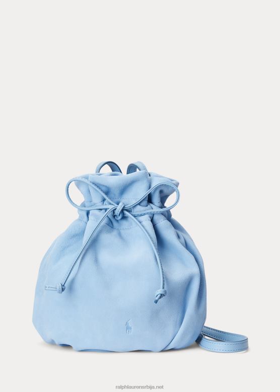 Жене Ralph Lauren понија торба од антилоп V2V445233 Плави пудер