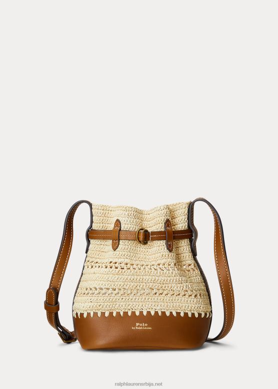 Жене Ralph Lauren мала торба беллпорт од коже рафије V2V445199 природни/цуоио