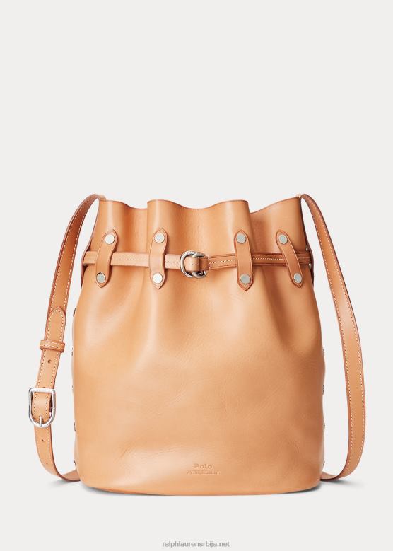 Жене Ralph Lauren студ вацхетта велика беллпорт буцкет баг V2V445203 природним