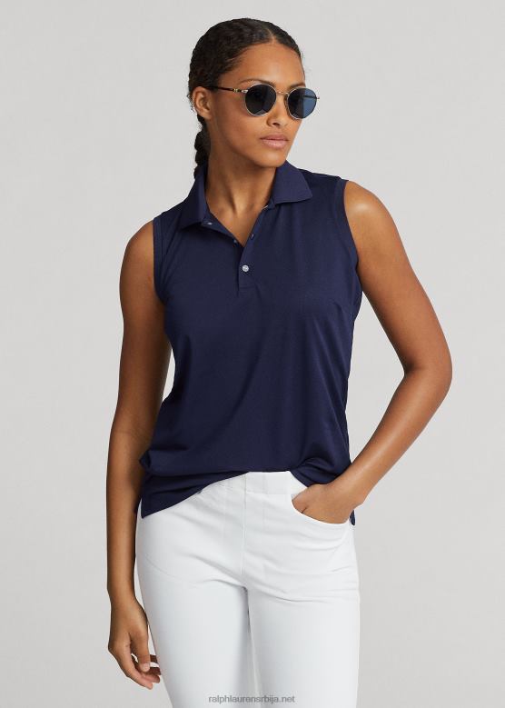 Жене Ralph Lauren пике поло мајица без рукава V2V443692 префињена морнарица